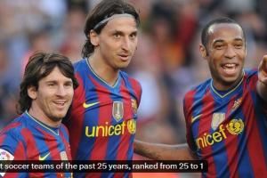 王中王👀ESPN列新世纪以来TOP25球队：12/13拜仁居首 意甲0入选