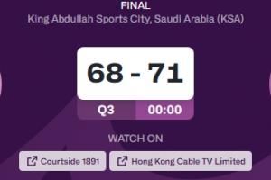 男篮亚洲杯决赛：三节结束中国71-68领先澳大利亚三分！